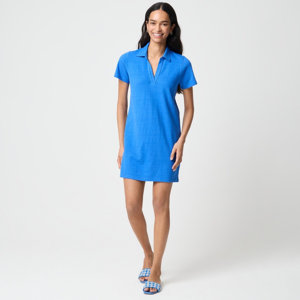 J. Crew 100% cotton knit collared mini dress Large